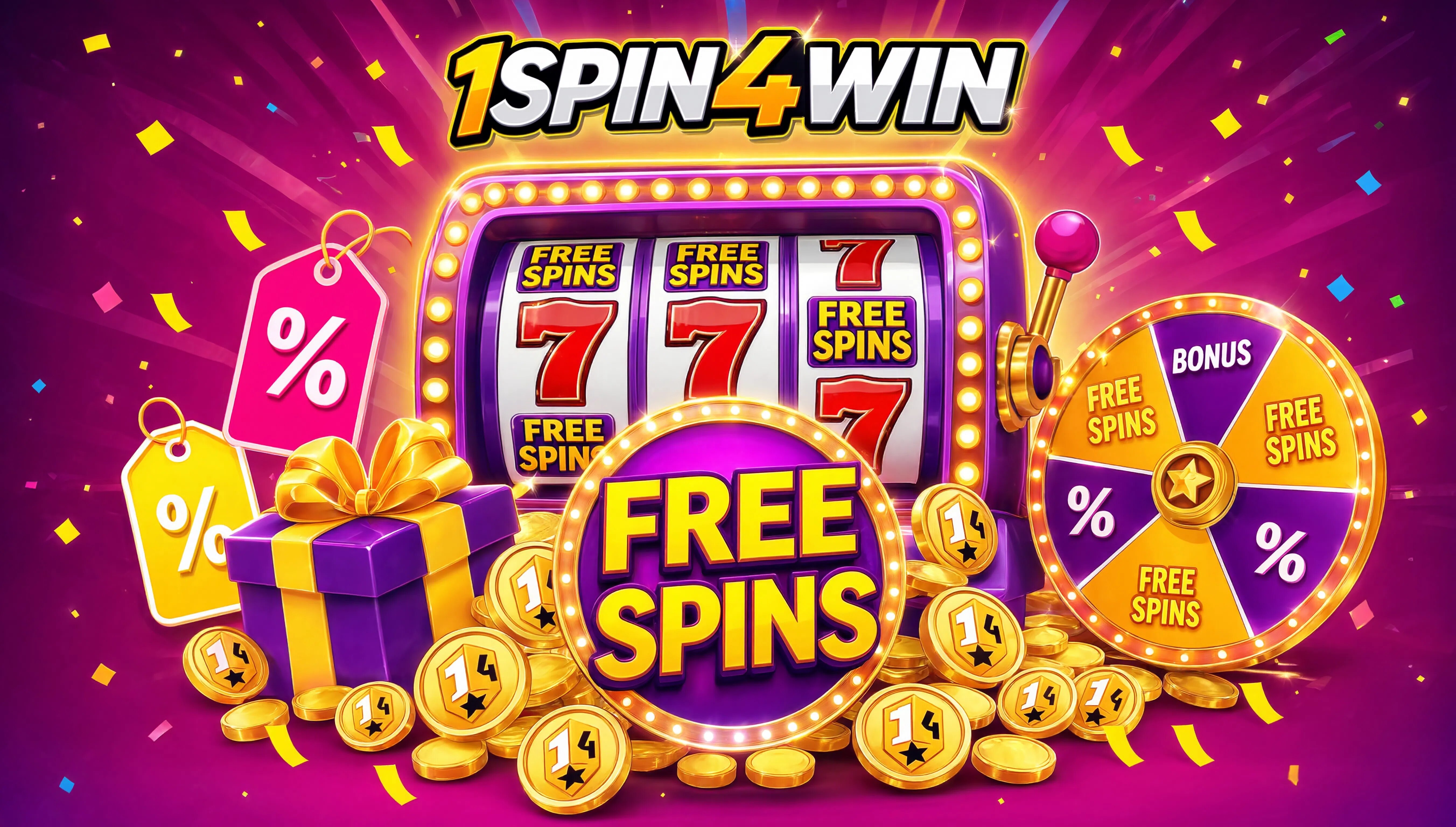 Promocje i darmowe spiny na automaty 1spin4win oferowane przez kasyna online