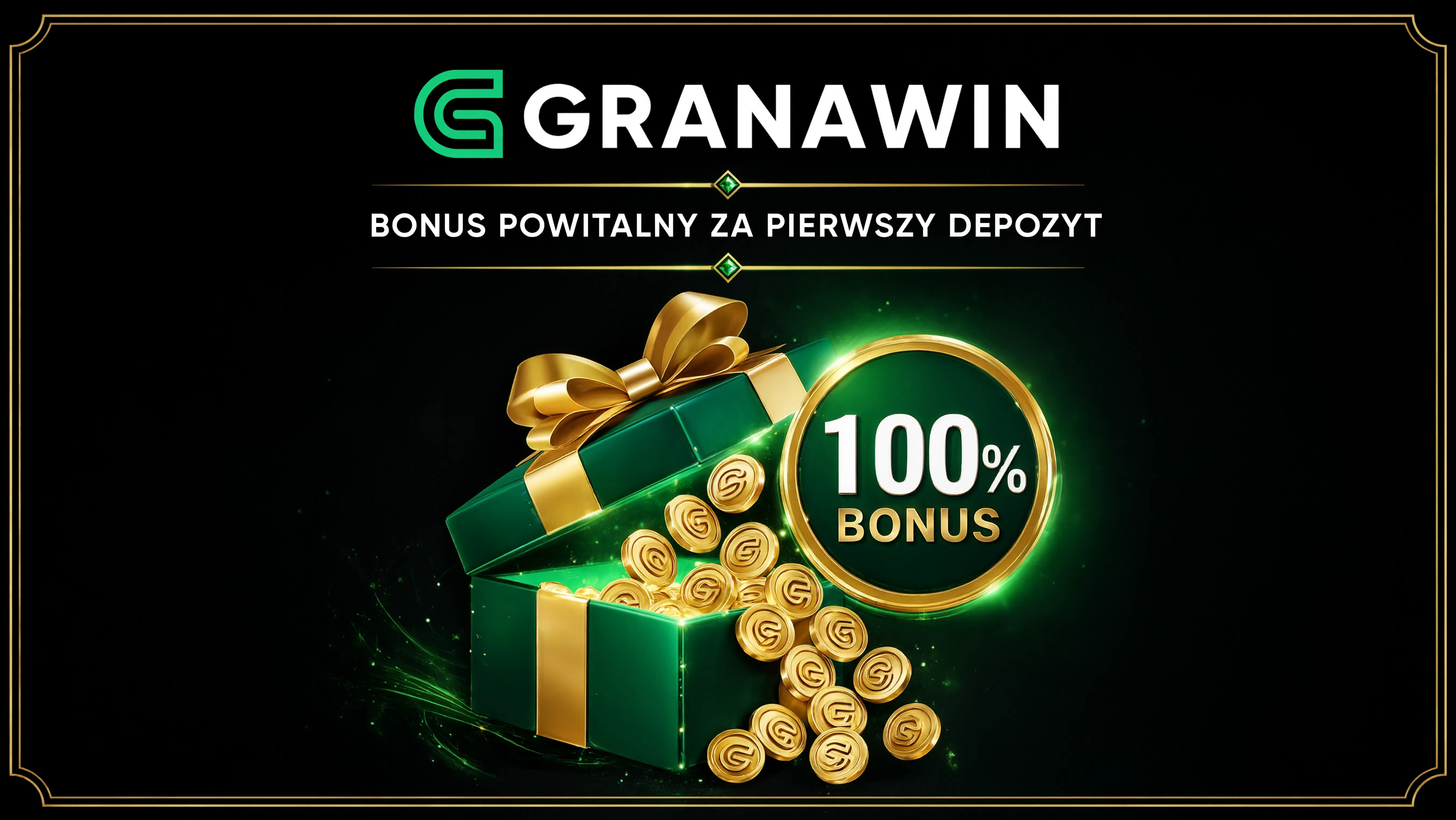 Panel bonusu powitalnego z premią 100% do 500 zł i darmowymi spinami