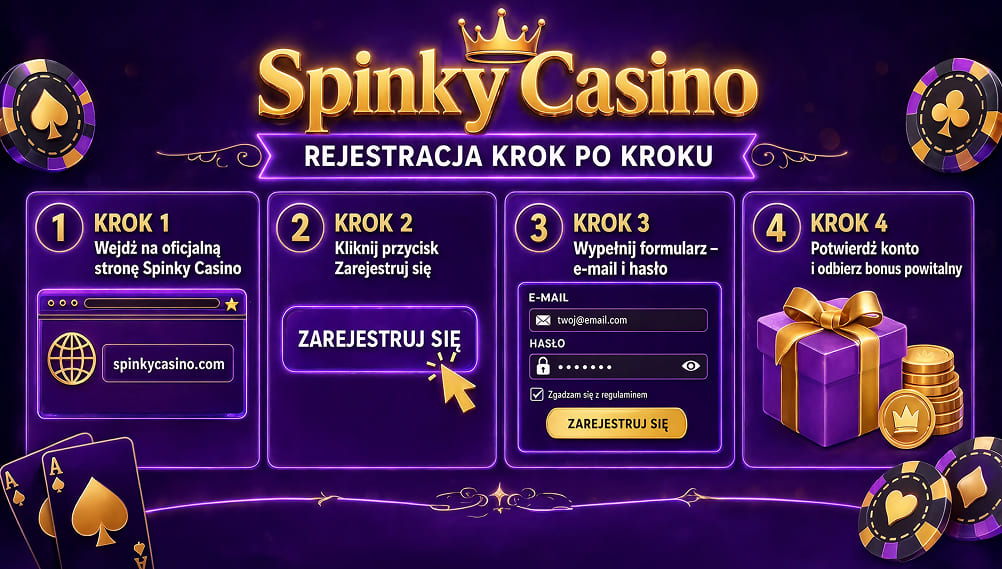 Być może konieczne będzie zarejestrowanie się w Kasyno Spinky Online